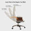Fauteuil de direction inclinable et pivotant en cuir blanc-976630590