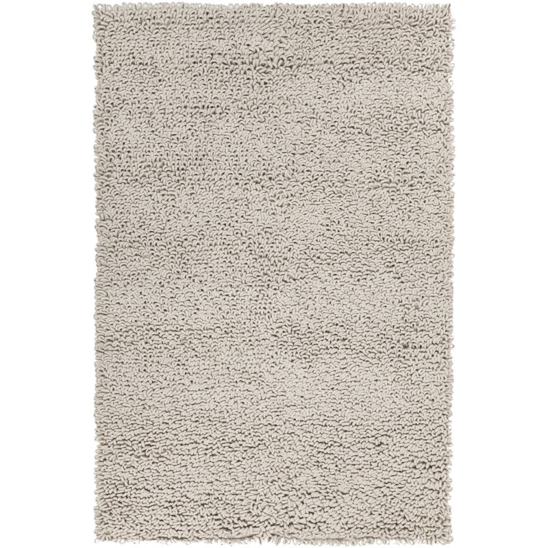 Tapis argenté tissé à la main Shelly, 5 pi x 7 pi 6 po
