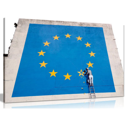 Banksy Eu - Wrapped Canvas Print