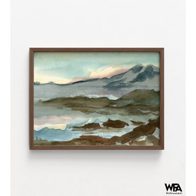«Plein Air Landscape VI» par Ethan Harper, reproduction d'aquarelle bleu foncé, peinture de paysage bleu, reproduction d'art à l'aquarelle, art mural encadré