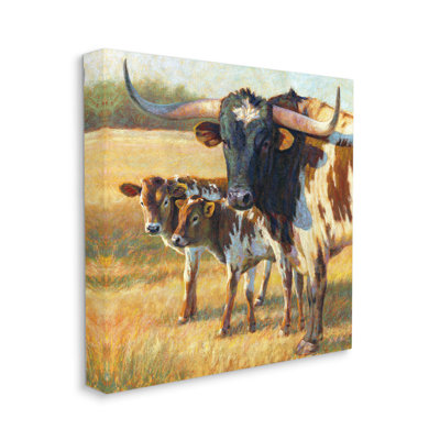 Art mural sur toile "Longhorn" par Rita Kirkman