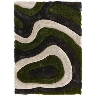 Metropole Shag Abstract Designed Area Rug