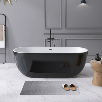 Biocura 65'' x 29.5'' Soaking Acrylic Bathtub