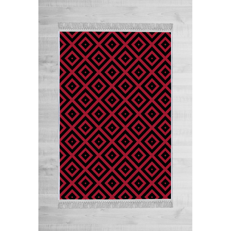 Tapis luxueux en velours (4,6 x 7,2 pi), tissu antibactérien à 100%, envers en coton antidérapant, hauteur des poils: 0,4 po | Lavable à la machine, impression numérique 3D | Parfait pour le décor du salon et de la chambre à coucher, doux et durable