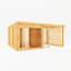 Mercia 20ft x 10ft Studio Pent Log Cabin With Slatted Area (28mm)