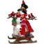 Snowman On Sled Tablepiece - 8 Inches