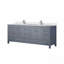 Ensemble de meuble-lavabo double 84 po x P 22 po avec plateau en marbre de culture et robinet-19417471-19417470