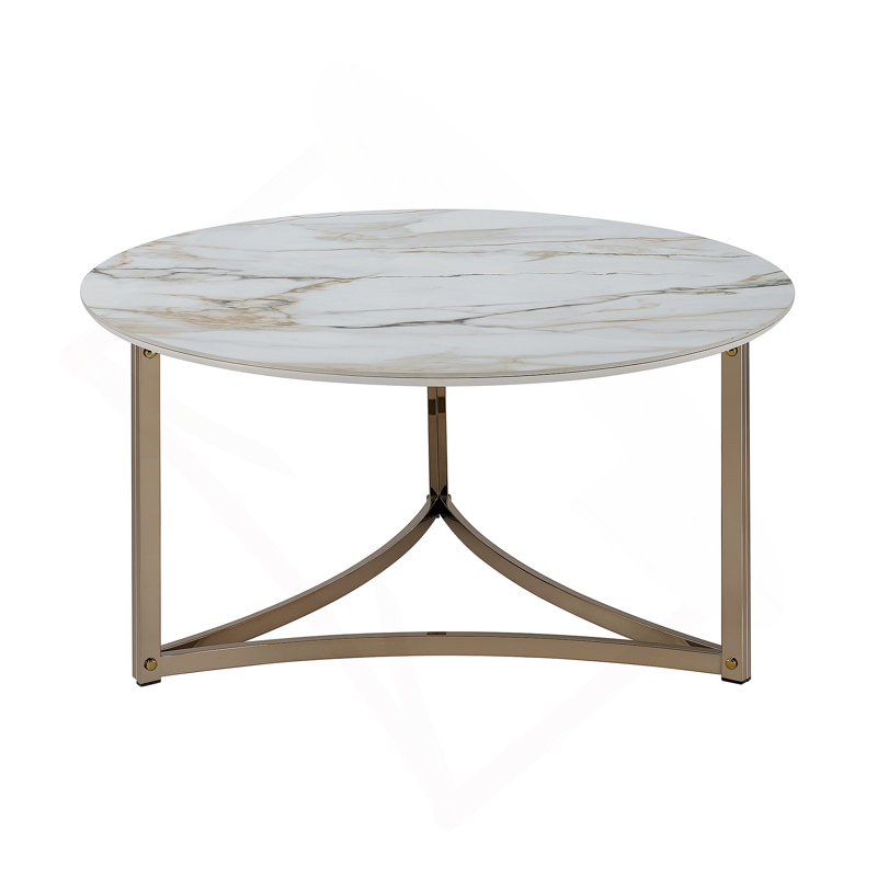 Round Coffee Table Living Room Table Modern Coffee Table Center Table for Living Room