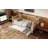 Upholstered Smart LED Bed Frame With Adjustable Height Headboard,No Box Spring Needed,Easy Assembly