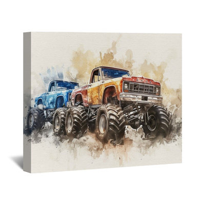 Monstre camions toile décorative - véhicules