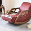 Chaise berçante simple en similicuir de salon-345923438