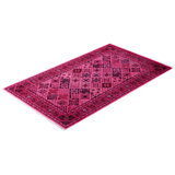 Overdyed Hand-Knotted Wool Modern-Contemporary Pink Area Rug 3' 2" x 5' 4"