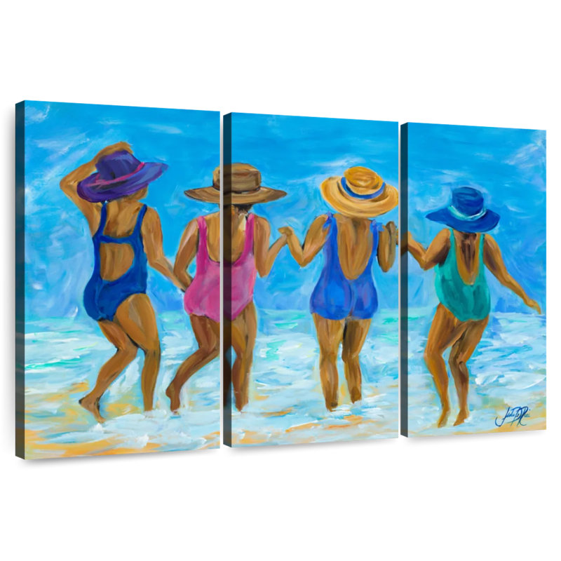 Leisha Ladies On The Beach I, 42" H x 65" W