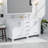 White Double Bath Vanity 60 In. W X 22 In. D-117978852