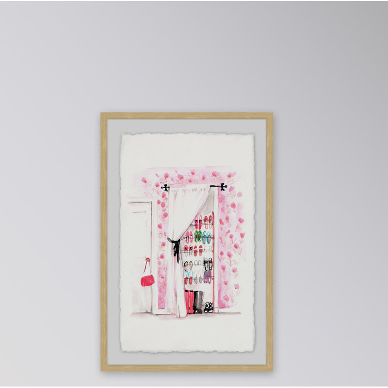 Shoe Closet - Single Picture Frame Painting, 46 cm H x 30 cm W