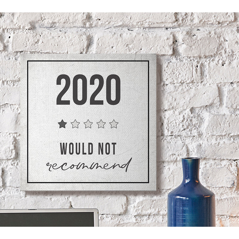 " Year 2020 Start Rating Pop Culture Humour " by Daphne Polselli, Wrapped Canvas, 17" H x 17" W x 1.5" D
