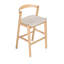 Structure de tabourets de bar en bois d'hévéa avec dossier bas ergonomique Solna-115698045
