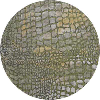 Premium Machine Washable Lukas AMF988 Squares Rug