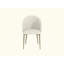 Ensemble de 2 chaises d'appoint en tissu blanc Cora