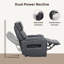 Fauteuil inclinable électrique Mason 37 po en cuir noir, double position, avec appui-tête réglable, porte-gobelet et port USB - Noir