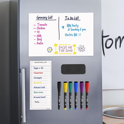 Magnetic Dry Erase Board For Fridge Whiteboard Magnetic White Board Refrigerator Magnet 8”x12”