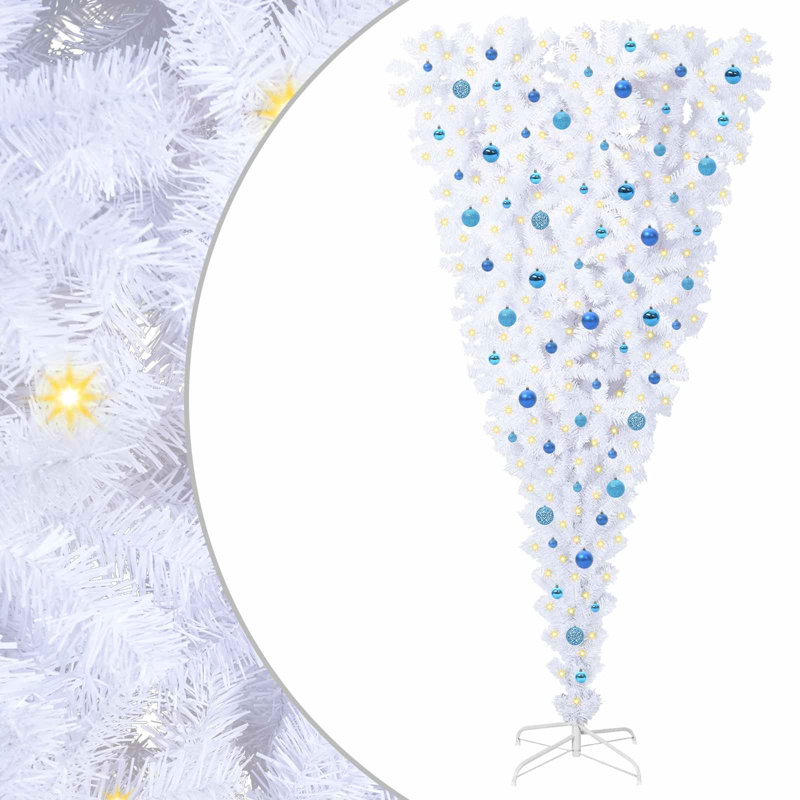 240cm H Lighted Artificial Christmas Tree, Blue