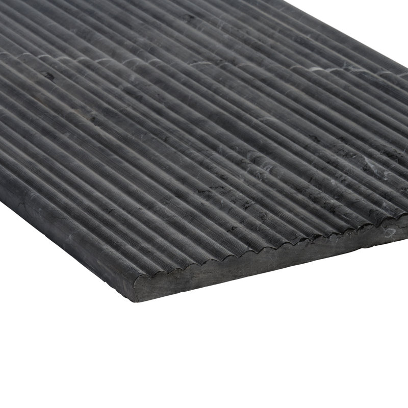 Strata 12'' W x 24'' L Marble Singular Tile, Nero Marquina