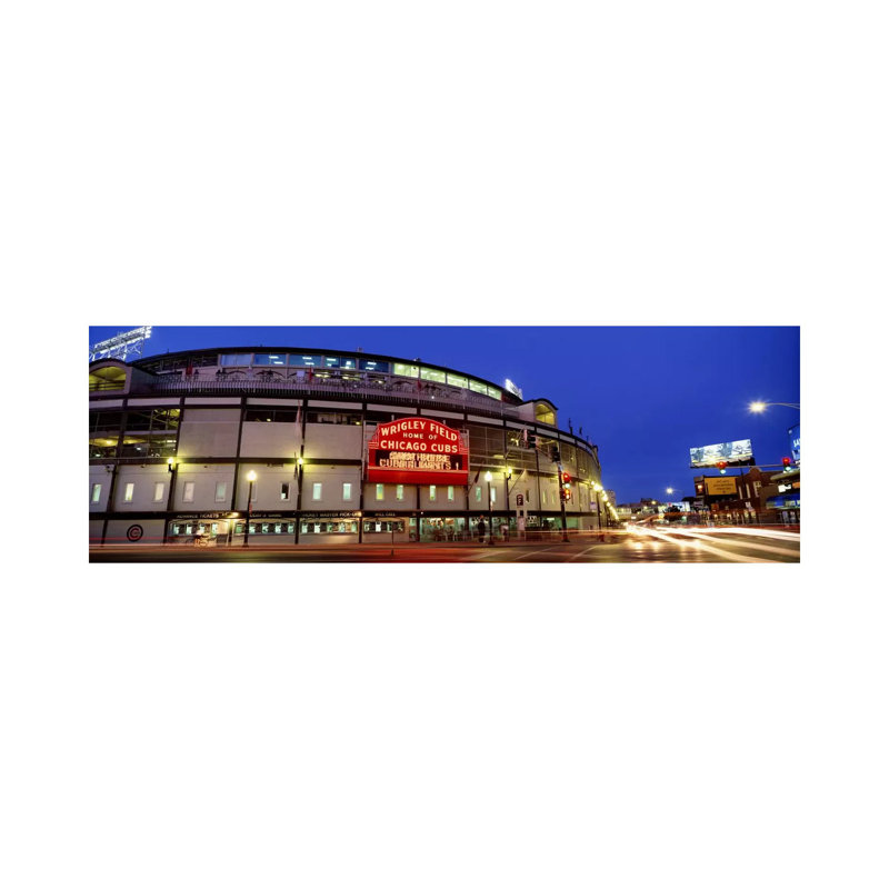 USA, Illinois, Chicago, Cubs, Baseball #3 - Wrapped Canvas Panoramic Print, 30.48 cm H x 91.44 cm W x 3.175 cm D