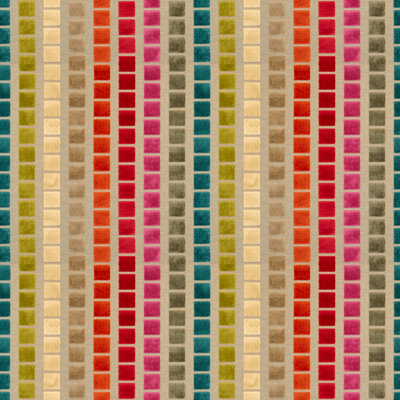 Striped Viscose Polyester and Cotton Fabric