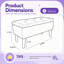 Banc avec repose-pieds de rangement moderne avec plateau intégré | Repose-pieds rembourré, banc de lit et compartiment de rangement caché-131639802