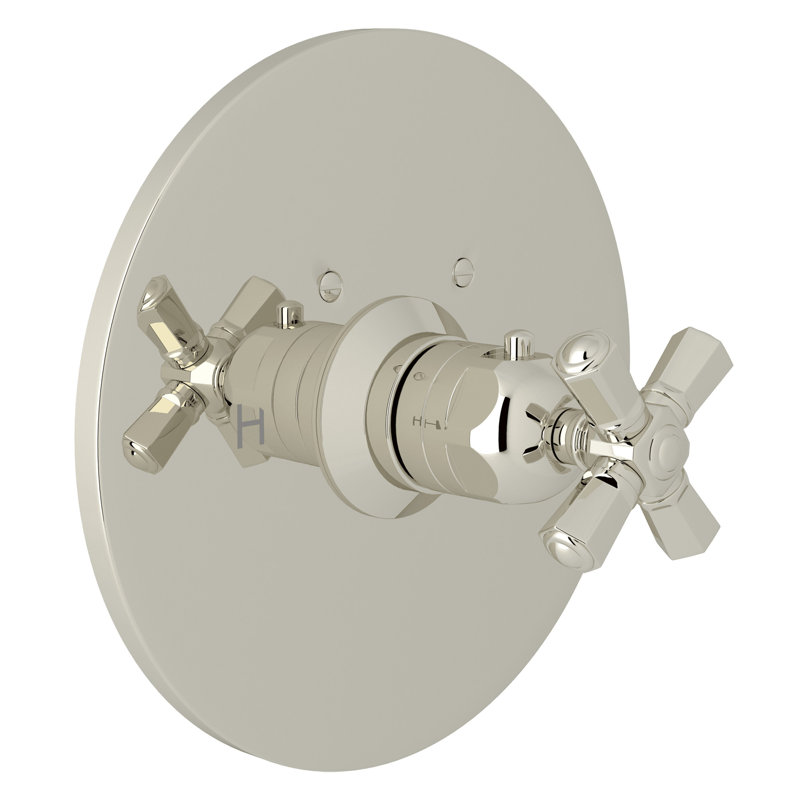 San Giovanni 3/4" Thermostatic Trim Without Volume Control, Polished Nickel