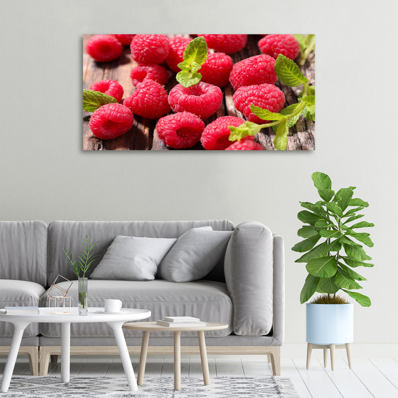 Raspberries - Wrapped Canvas Print