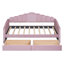 Lit de jour simple tapissier avec 2 tiroirs, canapé-lit en velours avec ports de chargement USB, aucun sommier nécessaire, rose