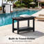 Banc de douche imperméable 24 po, tabouret de douche toutes saisons, capacité de poids de 400 lb, pieds antidérapants, noir-1079058542-1079058448