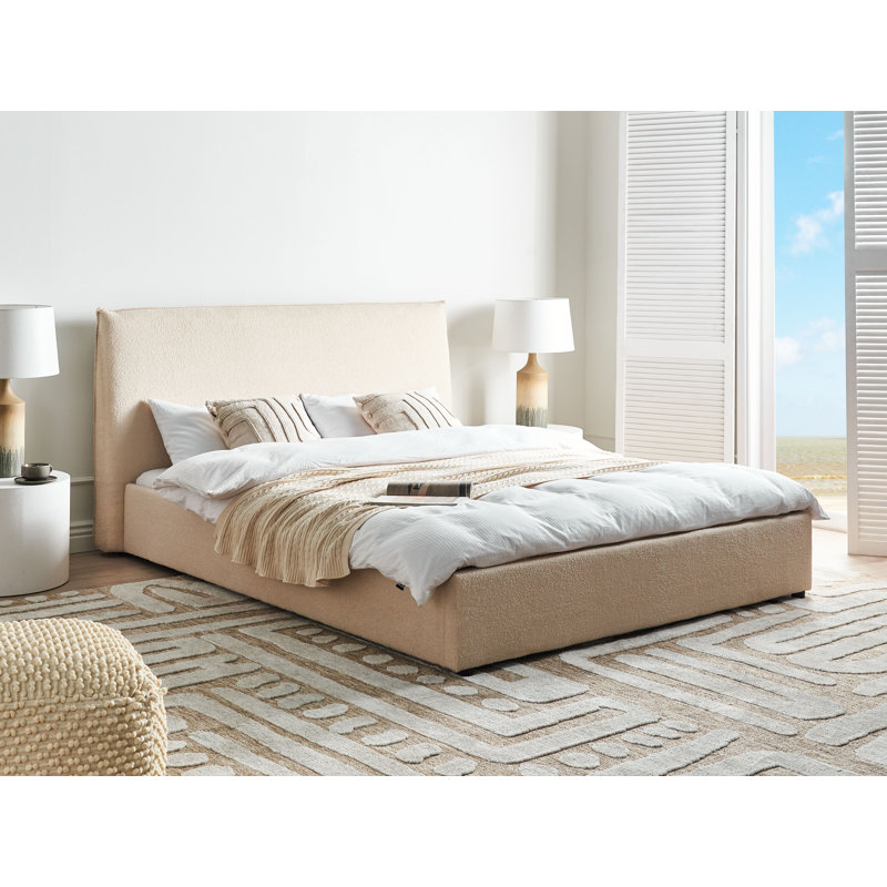 Waterbed Boucle LAVAUR Beige, European King (160 x 200 cm)