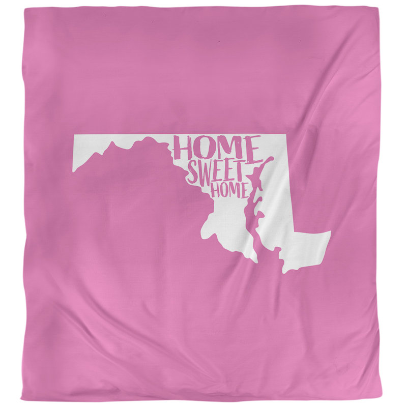 Housse de couette simple pour la maison Maryland, Housse de couette pour grand lit, Rose, Microfibre