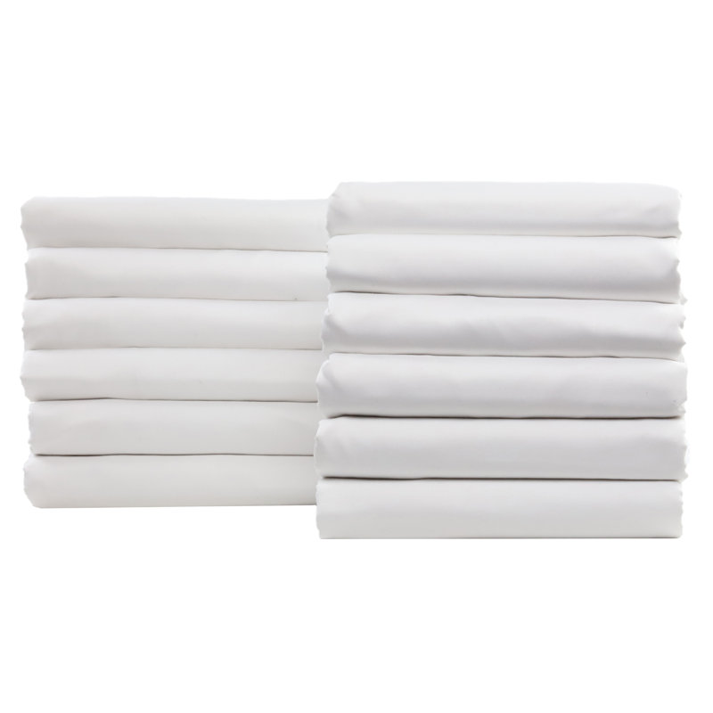 Dependability 180 Thread Count Percale Fitted Sheet Case Pack, Queen