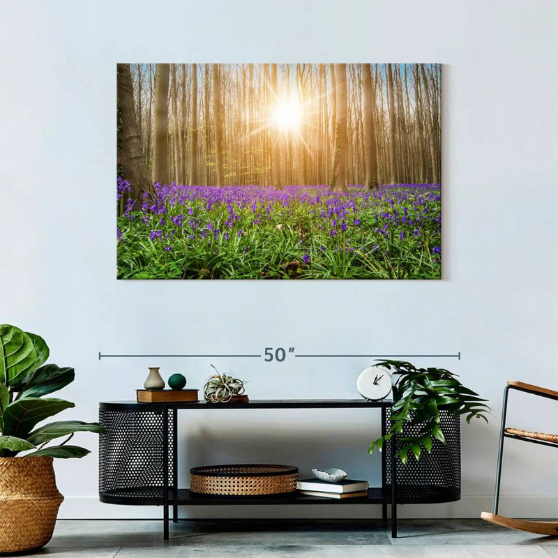 Alvord Bluebells In The Forest, 30" H x 45" W