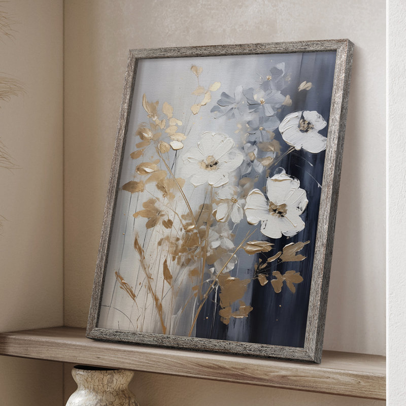 Reproduction encadrée FLORAL Series CECXVII - bois massif, H 11 po x l 9 po