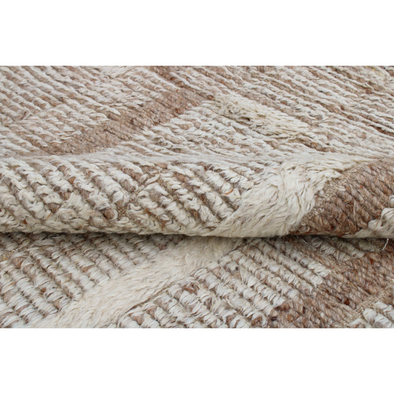 Handmade Wool Geometric Area Rug, Rectangle 6' x 9'