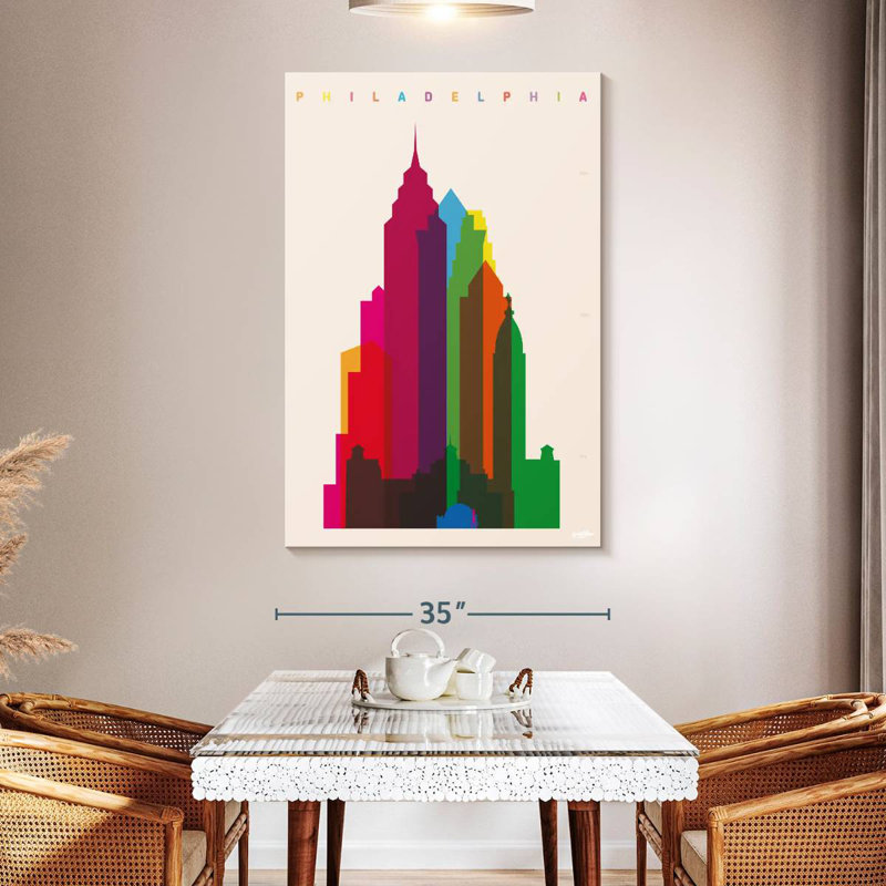 Aime Vibrant Philadelphia, 51" H x 34" W