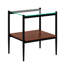 Table de bout moderne H 21,54 po, verre trempé et table fonctionnelle de l 15,2 po avec finition élégante-251482016-251482028