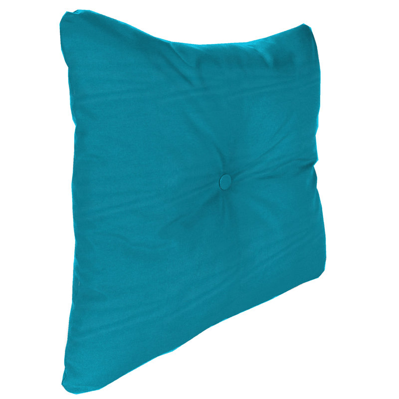 24" x 24" Tufted Outdoor Chair Back Cushion with Button (Set of 2), Blue