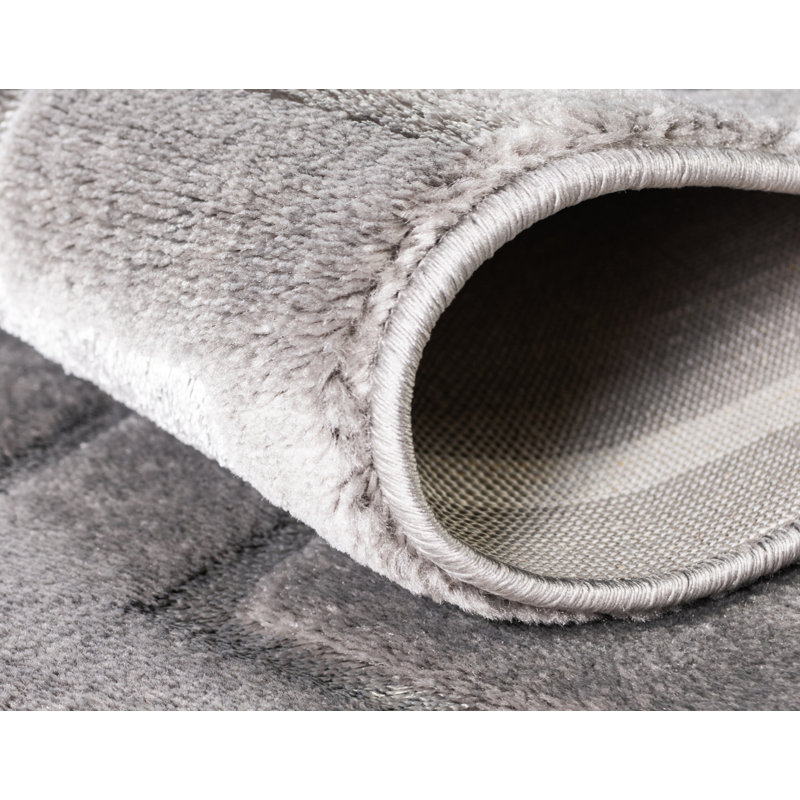 Glam Grey Rug, Rectangle 122 x 183cm