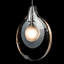 Luminaire suspendu 1 lumière Veneto - Verre transparent avec abat-jour givré-1578820096