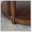 Grande table basse ronde avec repose-pieds rembourré en lin capitonné, parfaite pour une utilisation intérieure et extérieure avec tablette en bois massif-1367387210