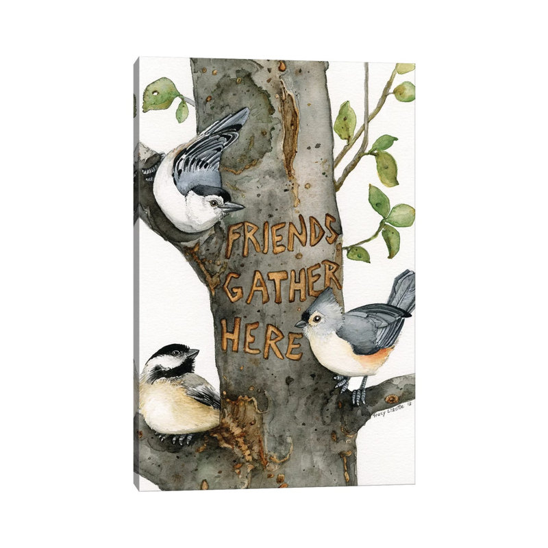 Friends Gather Here by Tracy Lizotte - Wrapped Canvas Painting, 152.5 cm H x 101.5 cm W