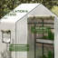 Replacement PE Greenhouse Cover 140 x 73 x 190cm with Roll-Up Door and Vent Windows, White-133426456
