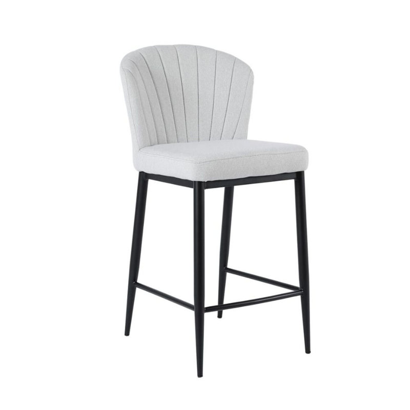 Ensemble de 2 tabourets ondulés, Blanc