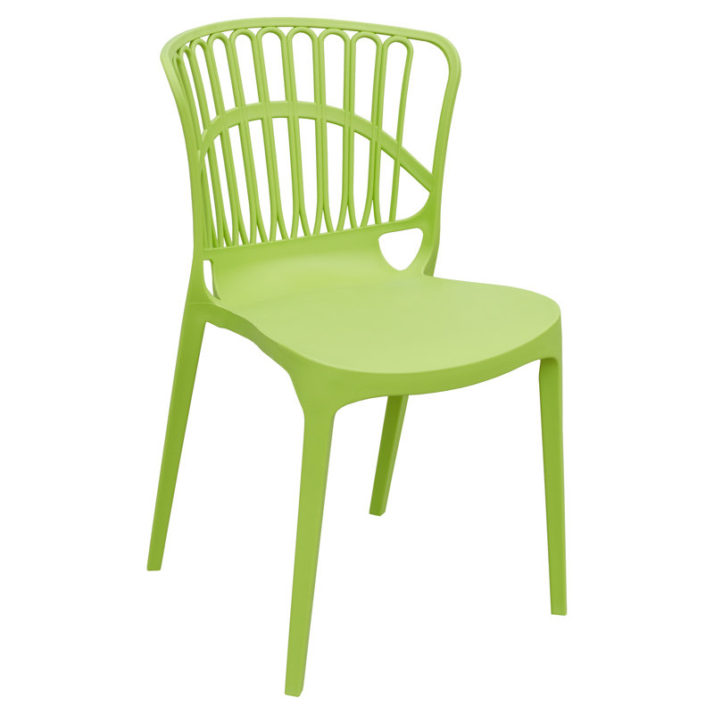 Soderquist Armless Stacking Chair, Green